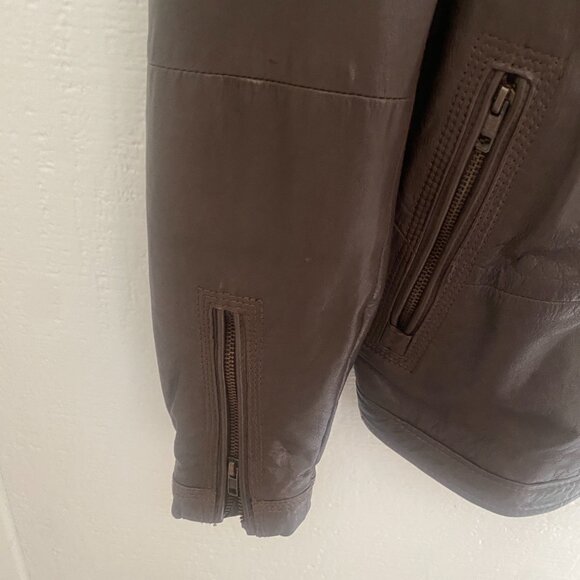 Diesel Leather Motorcycle Brown Jacket Size M. Soft Leather. Great Condition! - Picture 10 of 12